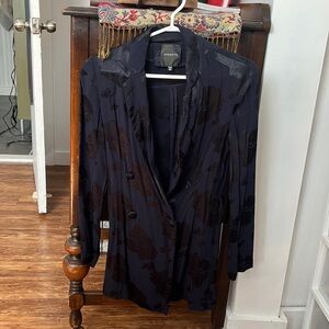 Dynamite Blue Floral Blazer